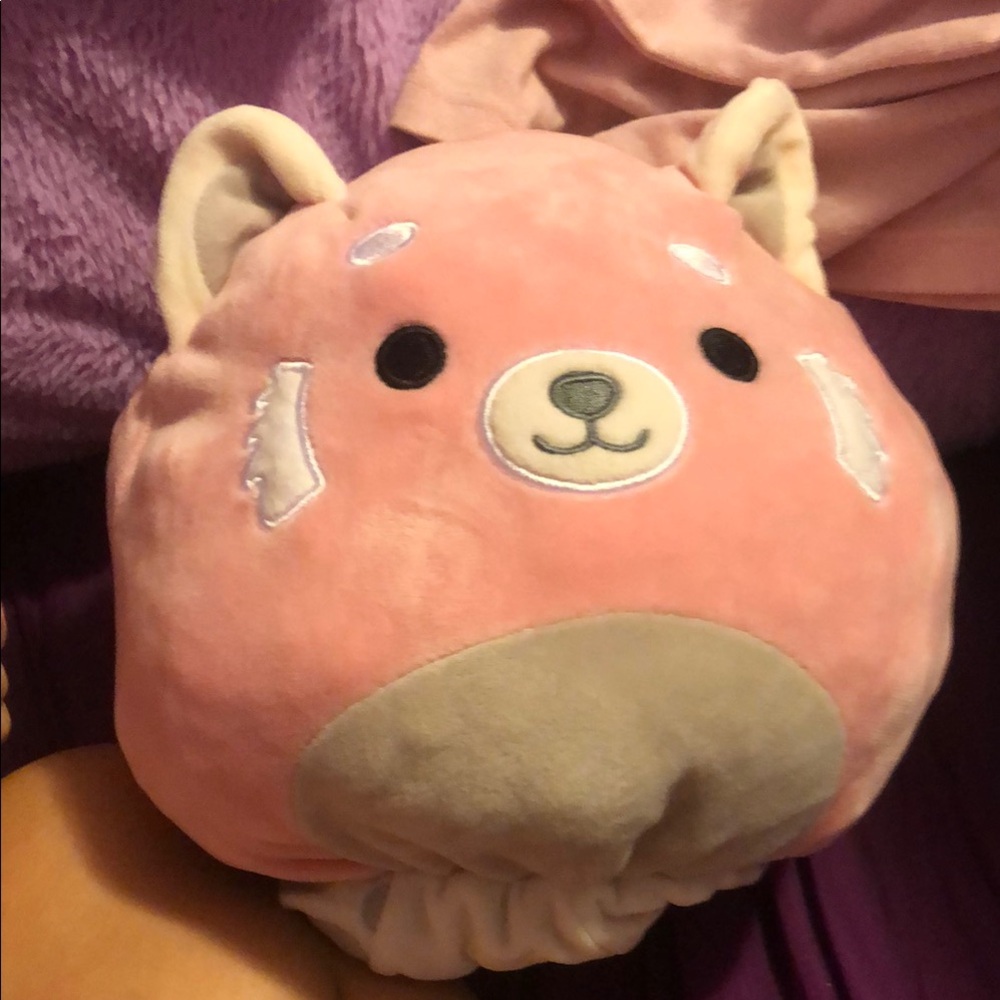 Cute Pink Bear Plush Pillow